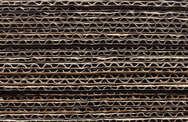 brown corrugated cardboard texture background © Claudio Divizia