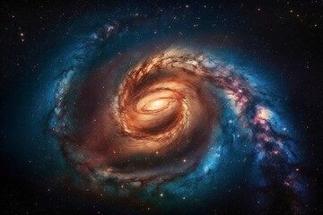 Interconnected Spiral Galaxy with Generative AI