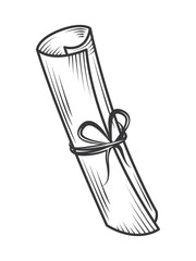 graduation scroll certificate