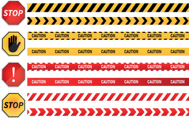 Hazardous warning tape sets Premium Vector2.eps
