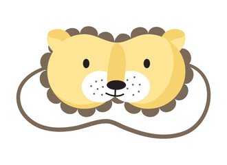 Cute mask for dreaming vector. Rest relax accessories for night collection. Sleepy mask with eyes, animals face and smiles.