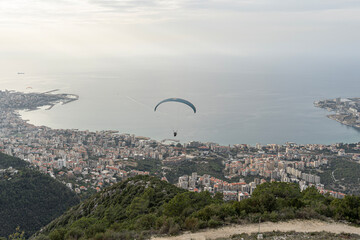 Fototapeta na wymiar Paragliding in Jounieh, Lebanon