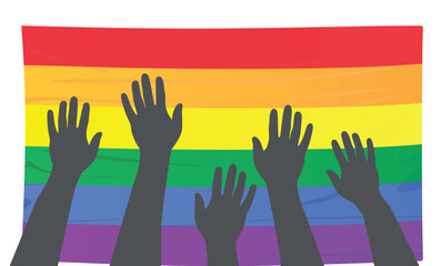 LGBT rights concept. vector illustration