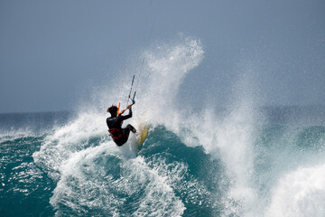 Obraz premium Kitesurfing, Cape Verde