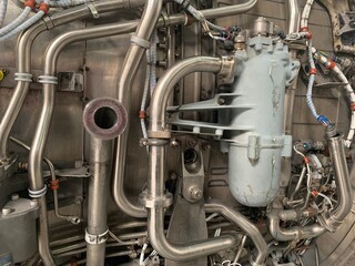 Fototapeta na wymiar engine with pipes