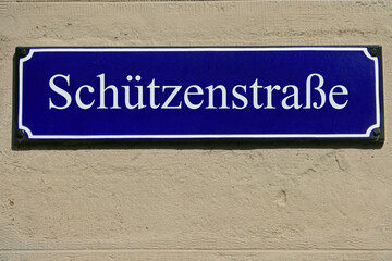 Emailleschild Schützenstraße