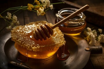 Delicious royal jelly honey - AI Generated