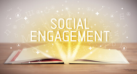 open book, social networking concept