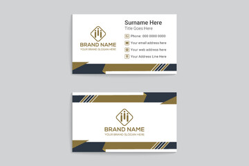 Gold foil business card template
