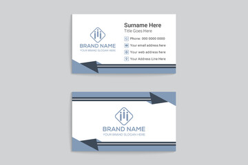 Flat real estate business card design