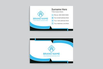 Informative coronavirus business card template design