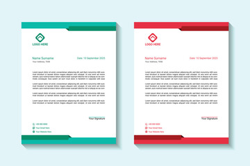 Corporate business letterhead design and professional design template