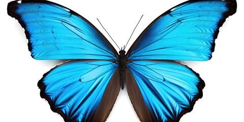 Close up of butterfly, isolated on white background, Generative AI