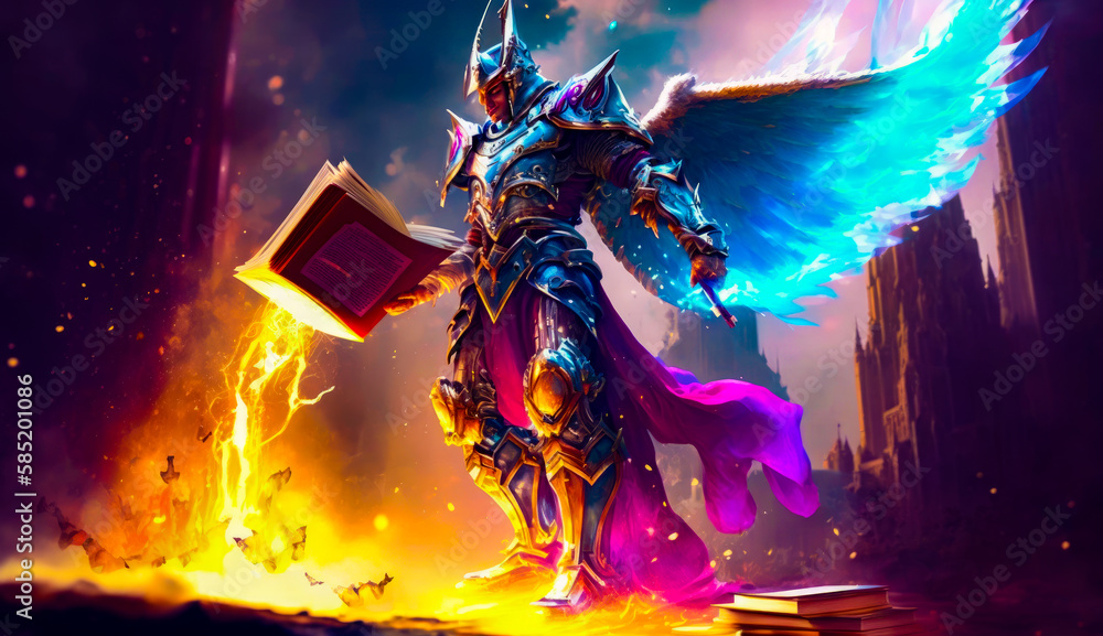 Poster character from the video game world of warcraft. generative ai.