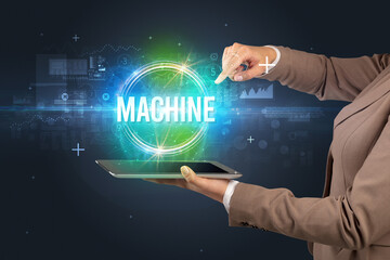 Close-up of a touchscreen, new tech concept