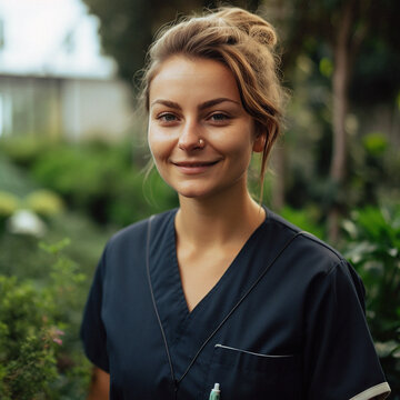 Professional nurse, doctor or hospital physician, with a natural portrait style. Woman or female with arms crossed for healthcare, medical wellness and a happy, confident and proud real smile