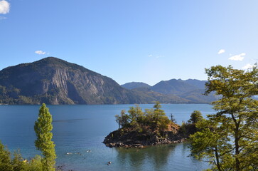 lake and mountains