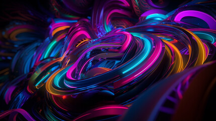 Dynamic Abstractions: A Fusion of Color and Form, Graphic Design Background, Vibrant, Fluid