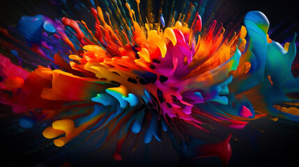 Dynamic Abstractions: A Fusion of Color and Form, Graphic Design Background, Vibrant, Fluid