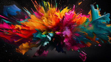 Dynamic Abstractions: A Fusion of Color and Form, Graphic Design Background, Vibrant, Fluid