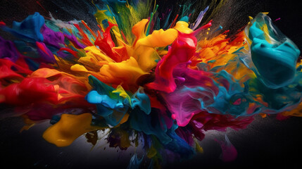 Dynamic Abstractions: A Fusion of Color and Form, Graphic Design Background, Vibrant, Fluid