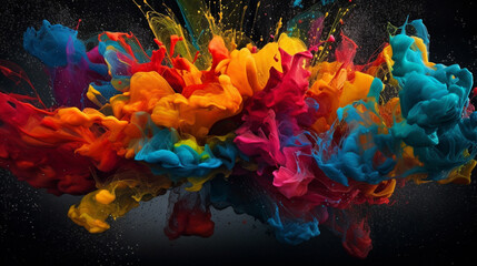 Dynamic Abstractions: A Fusion of Color and Form, Graphic Design Background, Vibrant, Fluid
