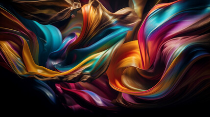 Dynamic Abstractions: A Fusion of Color and Form, Graphic Design Background, Vibrant, Fluid