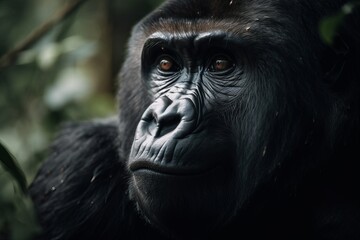 Portrait of a Mountain Gorilla