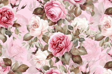 vintage pattern with roses