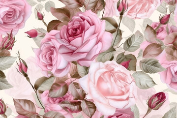 vintage pattern with roses