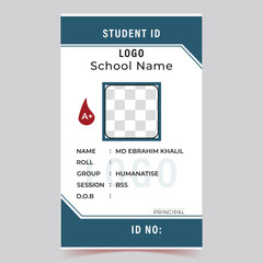 Design a customized and professional ID card especially for your school students, staff reporter card, student id card