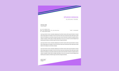 modern business letterhead in abstract design