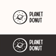 elegant simple donut logo template