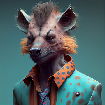 Hyena NFT Art Portrait