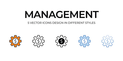 Management icon. Suitable for Web Page, Mobile App, UI, UX and GUI design.