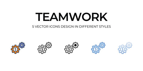 Fototapeta na wymiar Teamwork icon. Suitable for Web Page, Mobile App, UI, UX and GUI design.