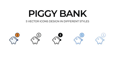 Piggy Bank icon. Suitable for Web Page, Mobile App, UI, UX and GUI design.