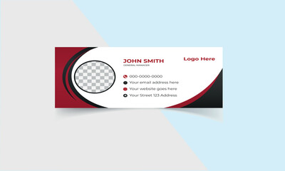 Unique business email signature and email footer template layout