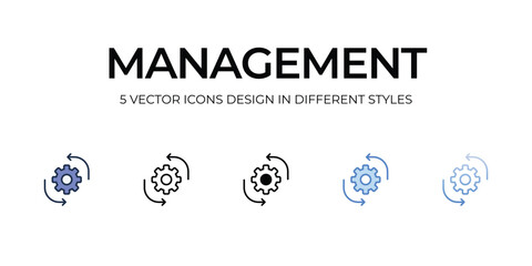 Management icon. Suitable for Web Page, Mobile App, UI, UX and GUI design.