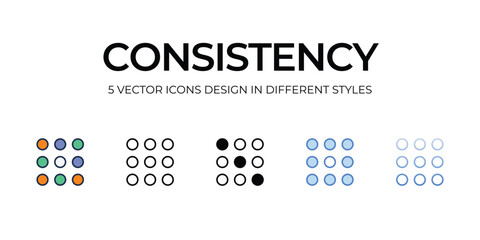 Consistency icon. Suitable for Web Page, Mobile App, UI, UX and GUI design.