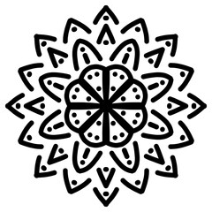 Mandala pattern floral ornament