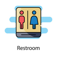 Restroom icon. Suitable for Web Page, Mobile App, UI, UX and GUI design.
