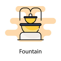 Fountain icon. Suitable for Web Page, Mobile App, UI, UX and GUI design.
