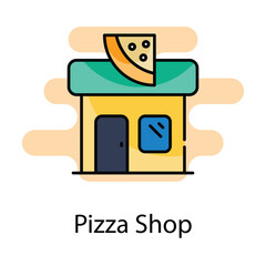 Pizza Shop icon. Suitable for Web Page, Mobile App, UI, UX and GUI design.