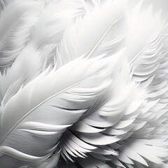 White feather background. Generative AI