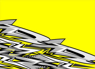 design vector racing background with a unique line pattern and with a blend of bright colors, and gray, suitable for your racing and wrapping designs