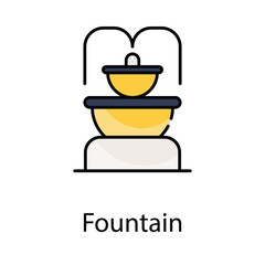Fountain icon. Suitable for Web Page, Mobile App, UI, UX and GUI design.