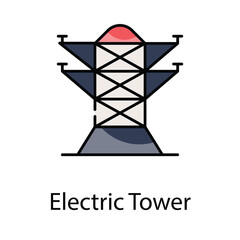 Electric Tower icon. Suitable for Web Page, Mobile App, UI, UX and GUI design.