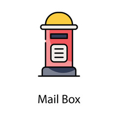 Mail Box icon. Suitable for Web Page, Mobile App, UI, UX and GUI design.
