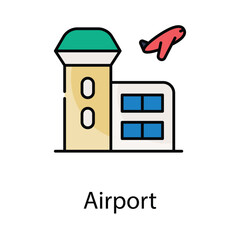Airport icon. Suitable for Web Page, Mobile App, UI, UX and GUI design.